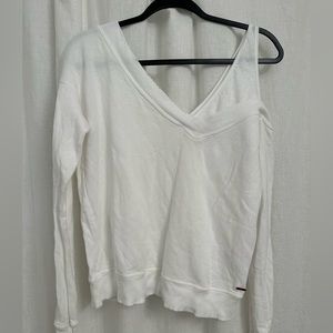 N:philanthropy white off the shoulder sweater